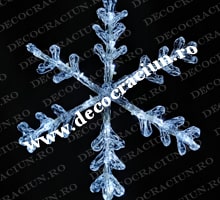 Fulg de zapada cu leduri decoratiuni de Craciun pentru geam (2 buc)