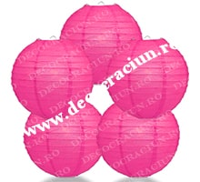 Lampioane roz gradina exterior material textil impermeabil