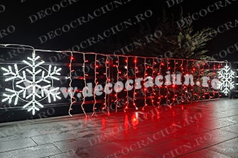 Instalatii Craciun exterior banner luminos stradal