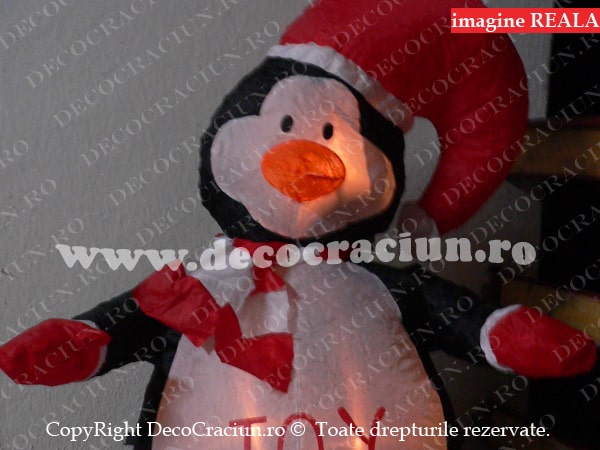 decoratiuni gonflabile craciun pinguin gonflabil 1,2m