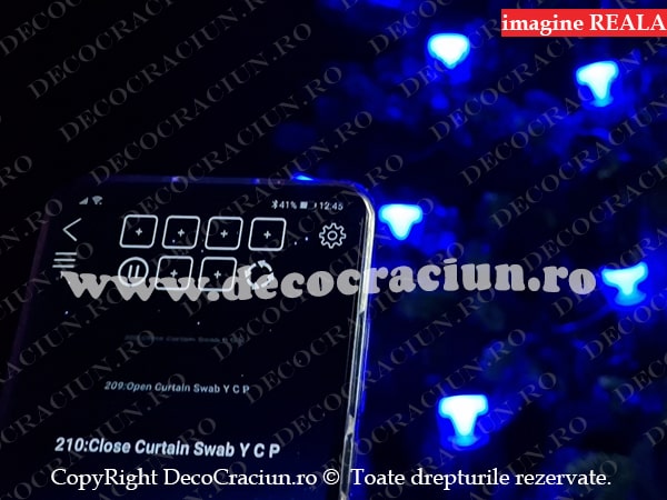 Ghirlanda luminoasa brad craciun control aplicatie telefon