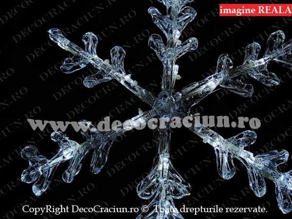 Decoratiuni luminoase Craciun interior fulgi de zapada leduri albe