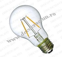 Becuri tip A60 soclu E27 filament led tip Edison lumina calda 2W  (set 10 buc)