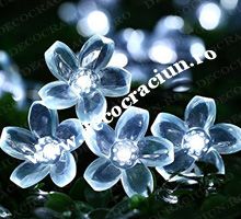 Ghirlanda luminoasa decorativa exterior leduri decor flori de cires (15m lumina rece)