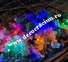 Ghirlanda de Craciun din brad artificial cu leduri colorate