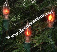 Instalatie luminoasa pt pomul de craciun cu becuri flacara