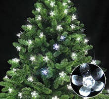 Instalatie luminoasa Craciun leduri albe lumina statica decor flori cires 15m