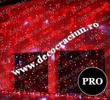 instalatie de craciun tip perdea de lumini 2x6m leduri rosii